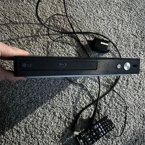 LG Black Blu-ray Player with Remote and Power Adapter